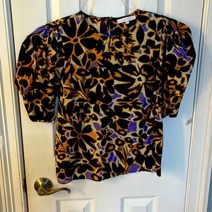 Purple and gold blouse